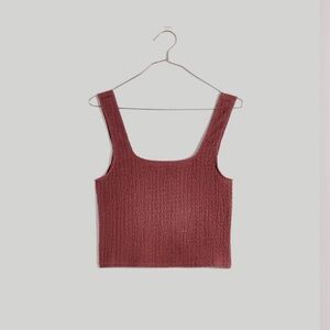 Madewell Popcorn Tank Top in Fig Color